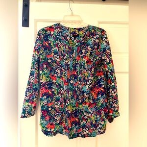 Talbots flower blouse medium